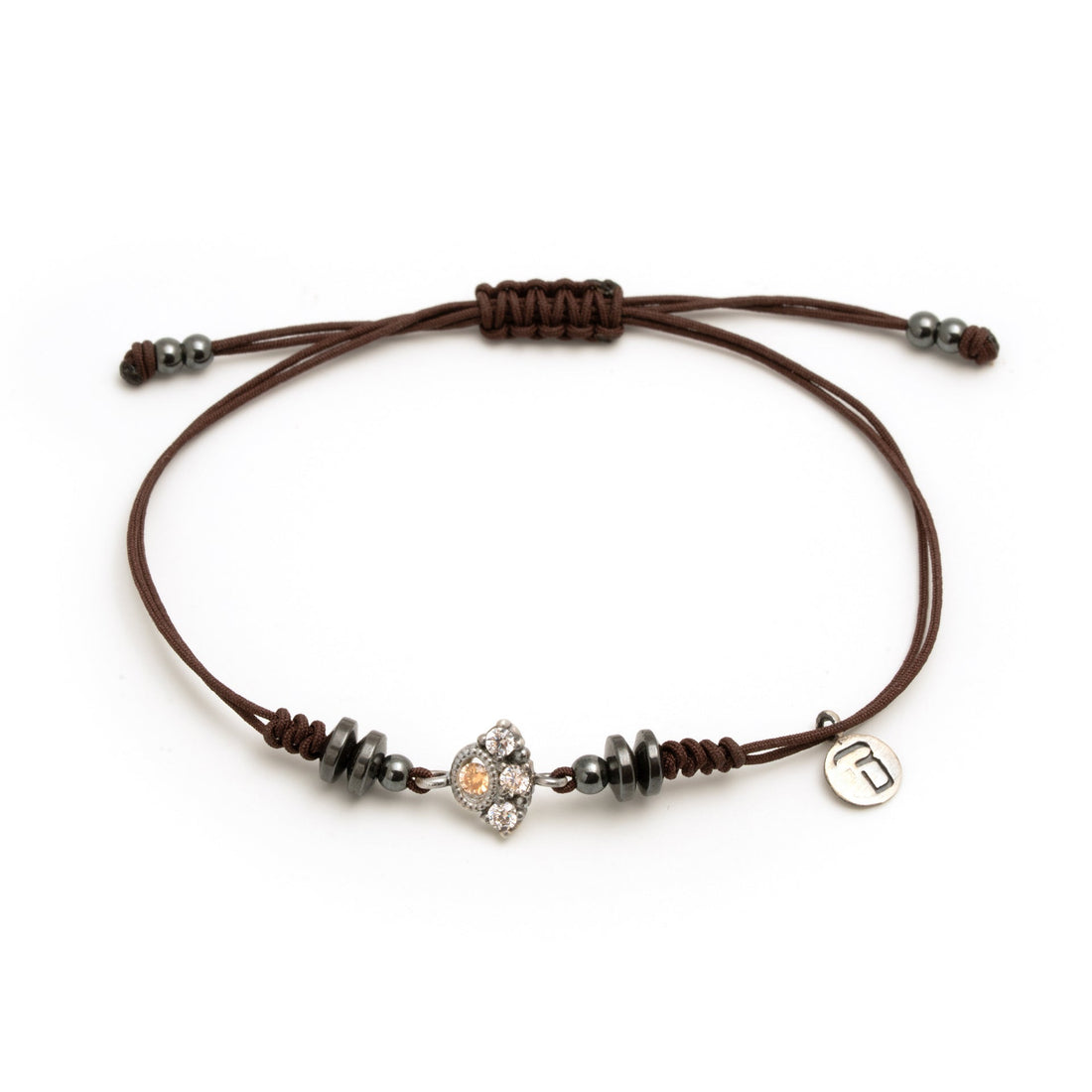 Pulsera macramé plata