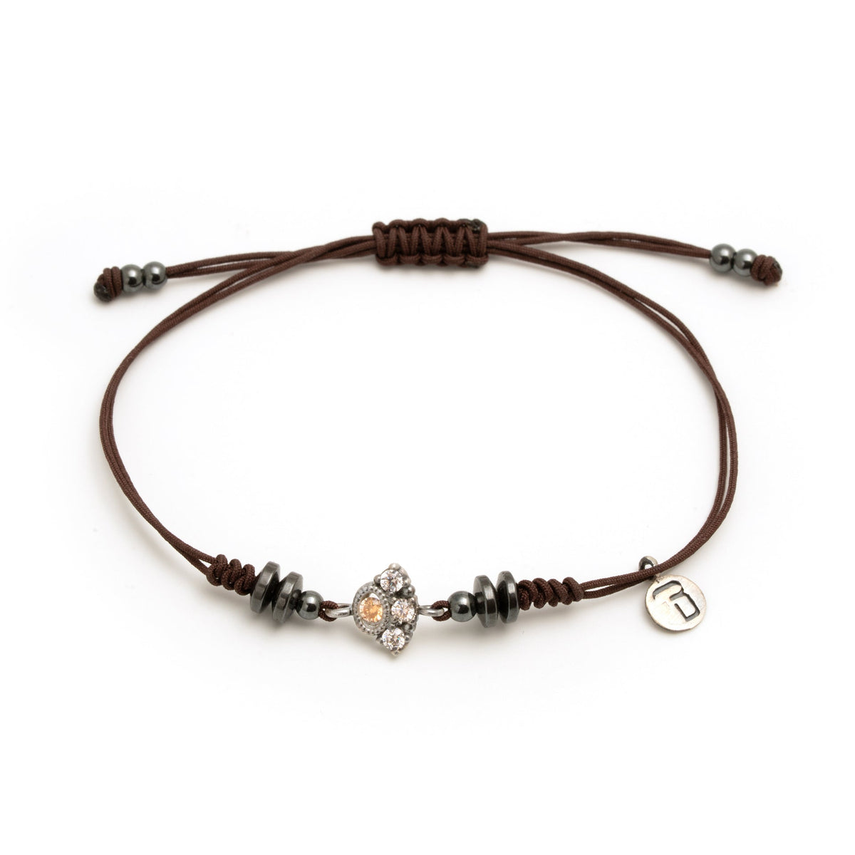 Pulsera macramé plata