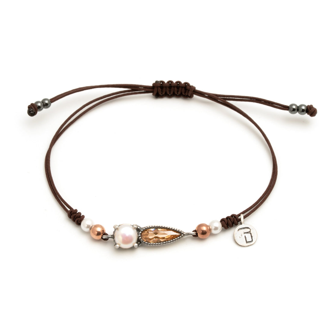 Pulsera macramé plata
