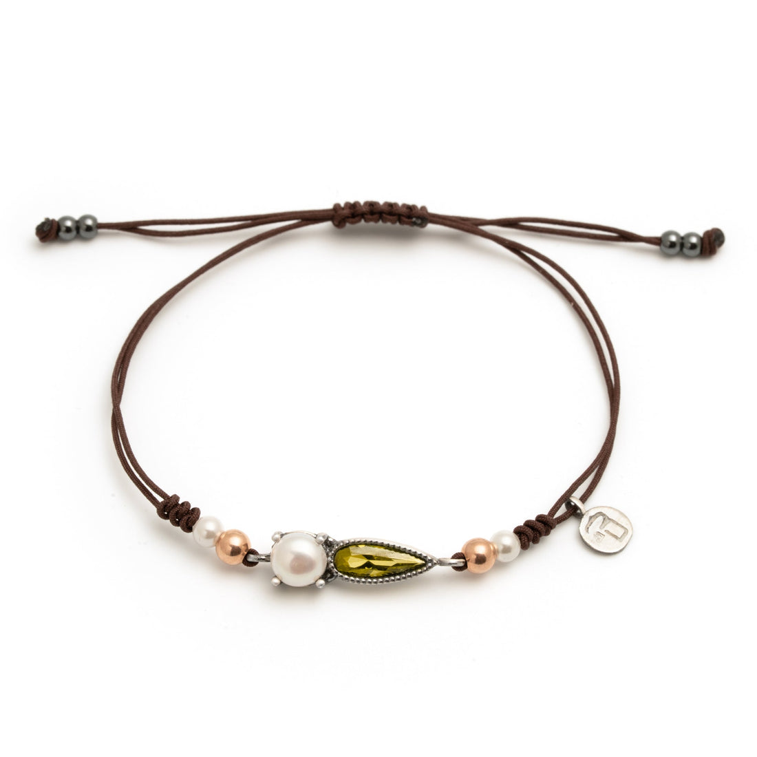 Pulsera macramé plata