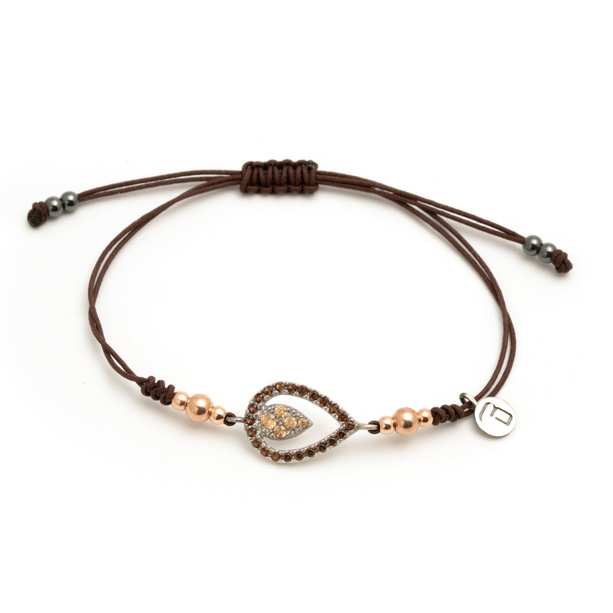 Pulsera macramé plata