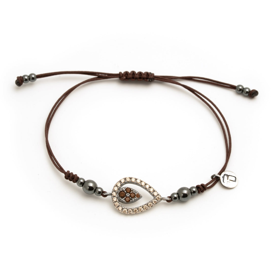 Pulsera macramé plata