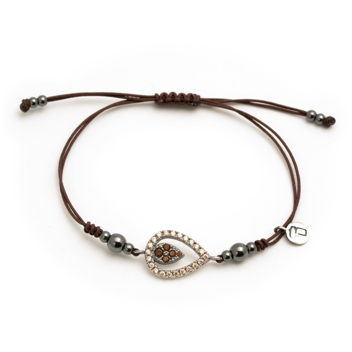 Pulsera macramé plata