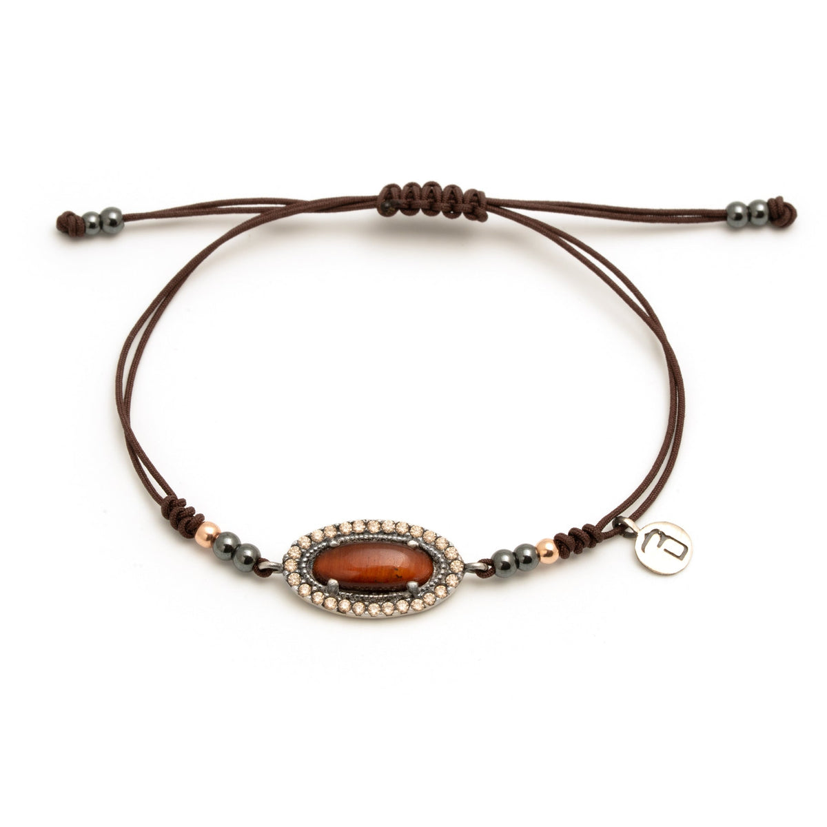 Pulsera macramé plata