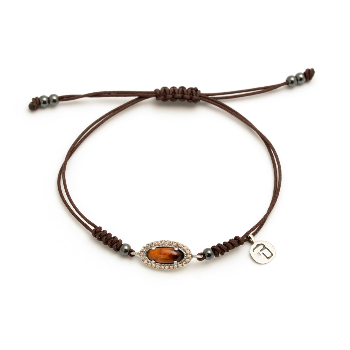 Pulsera macramé plata