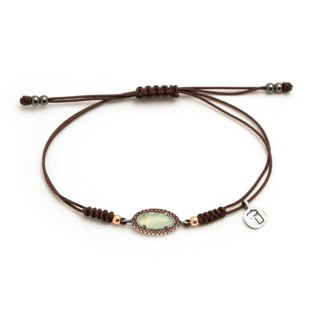 Pulsera macramé plata