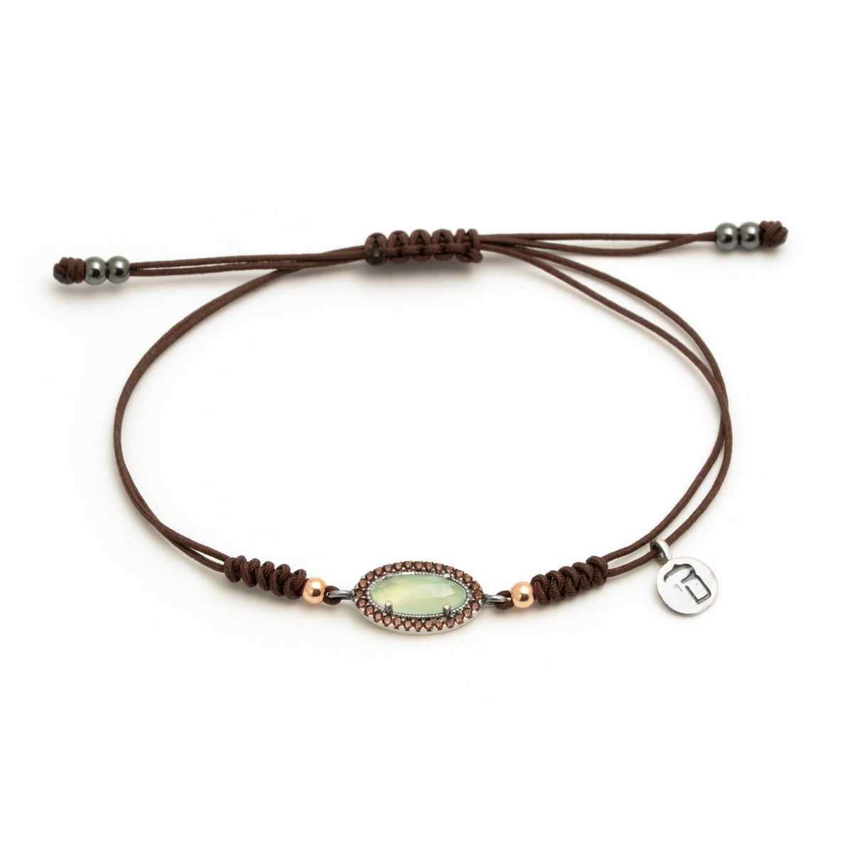 Pulsera macramé plata