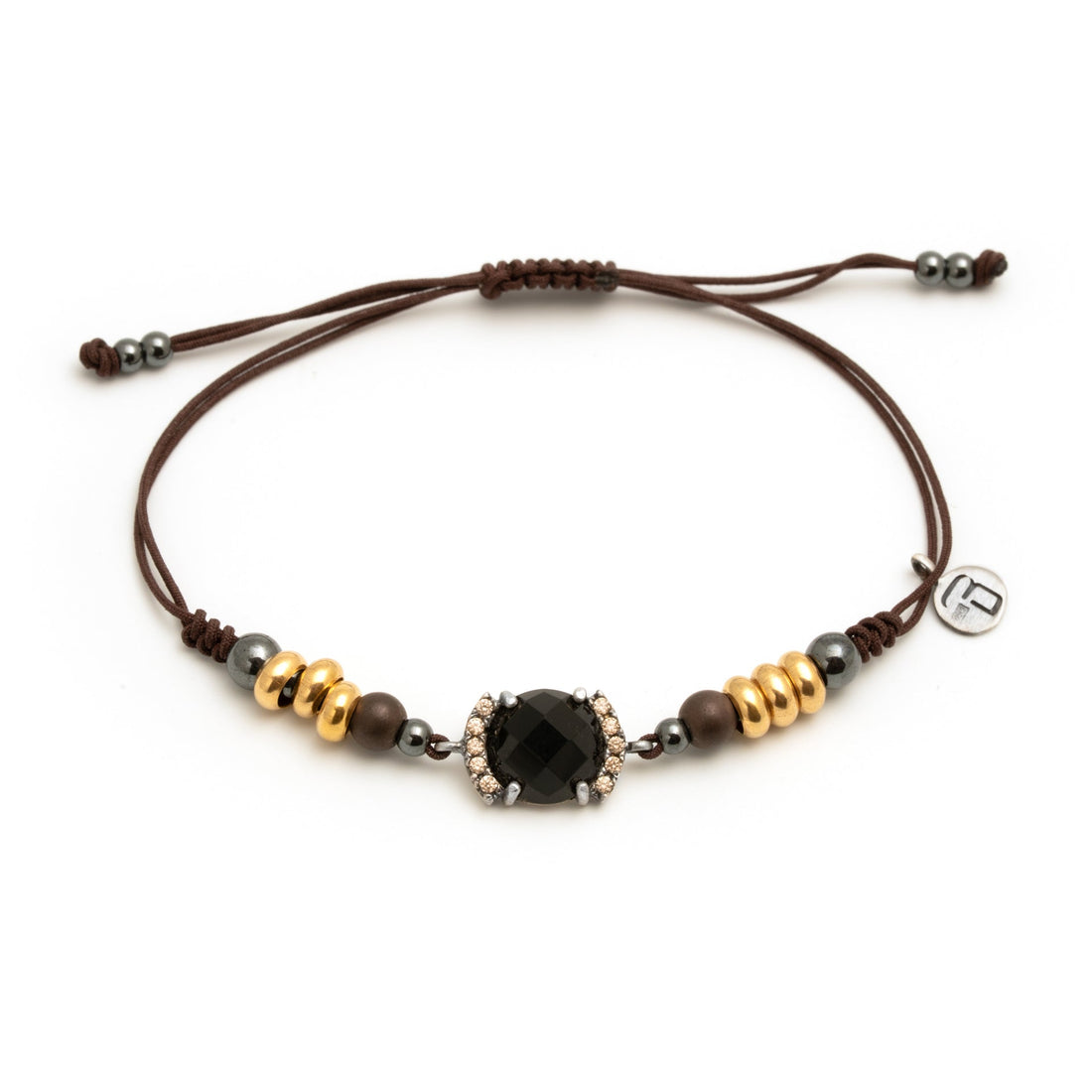 Pulsera macramé plata