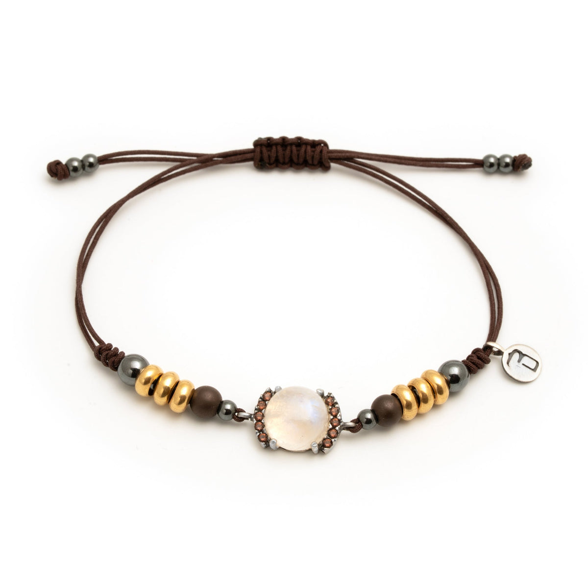 Pulsera macramé plata