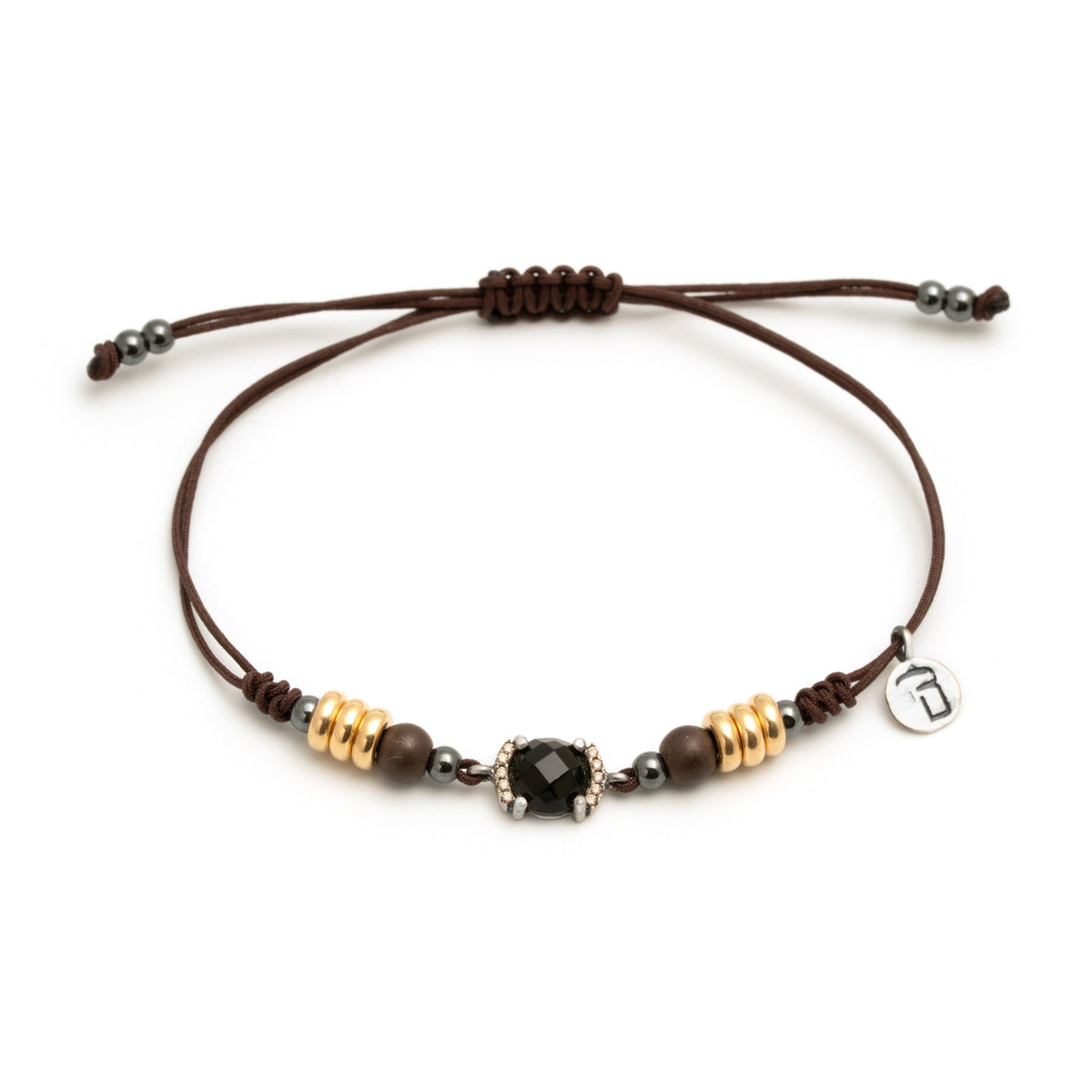 Pulsera macramé plata