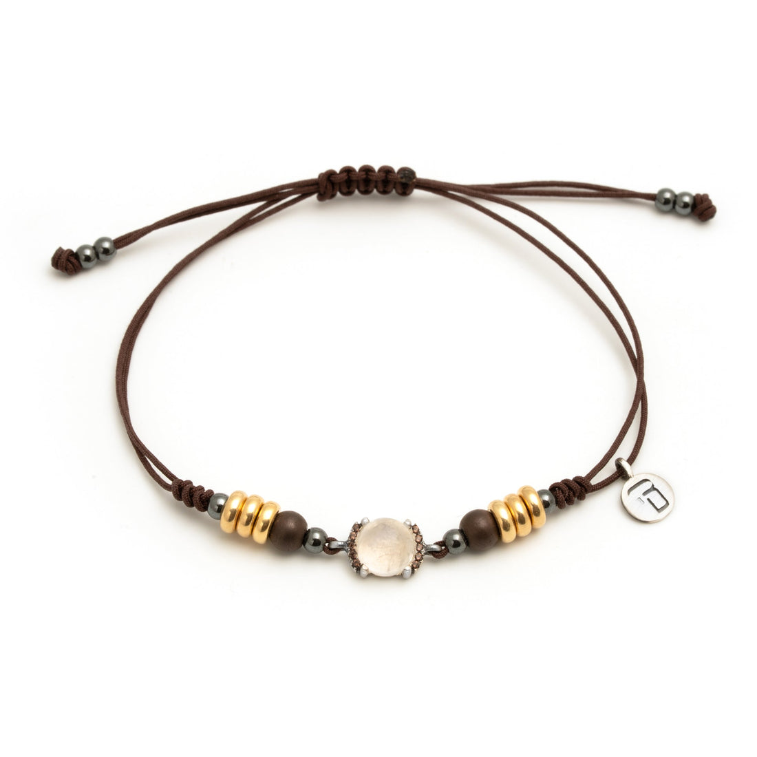 Pulsera macramé plata