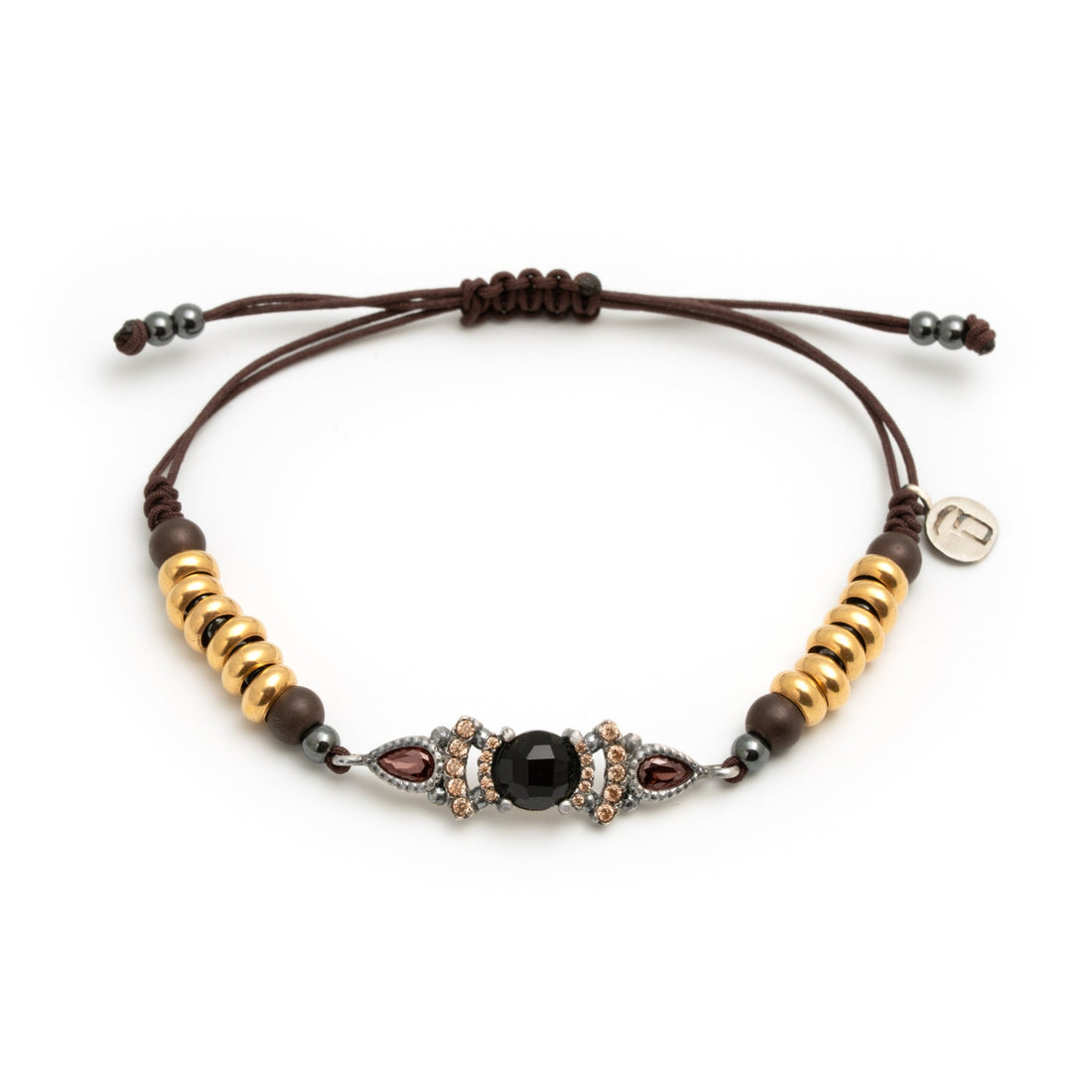 Pulsera macramé plata