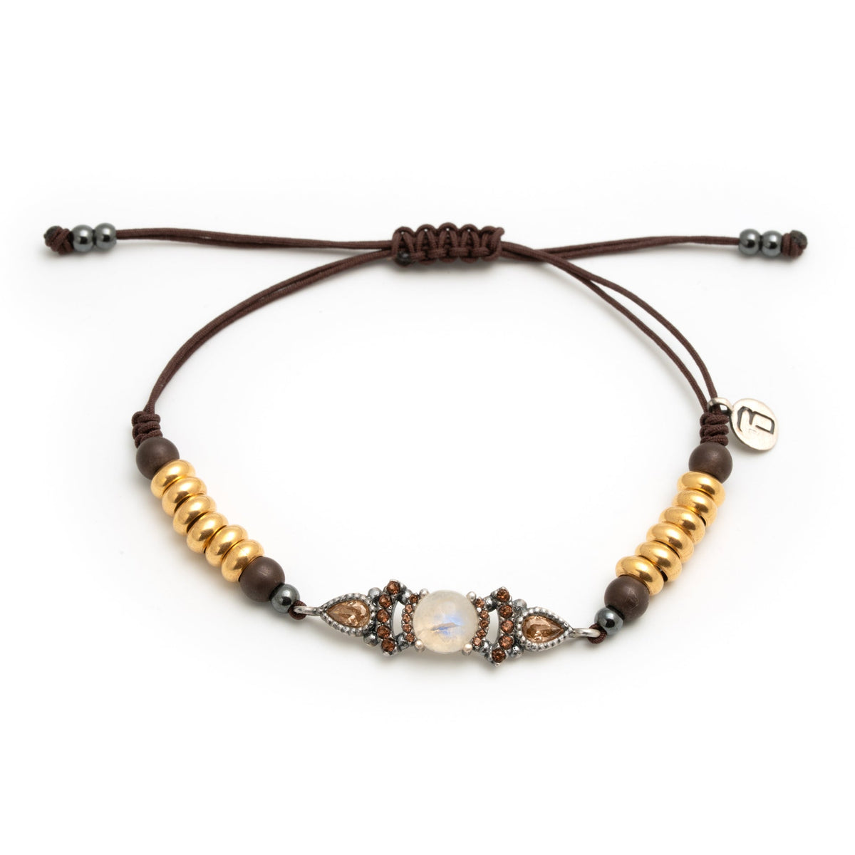 Pulsera macramé plata