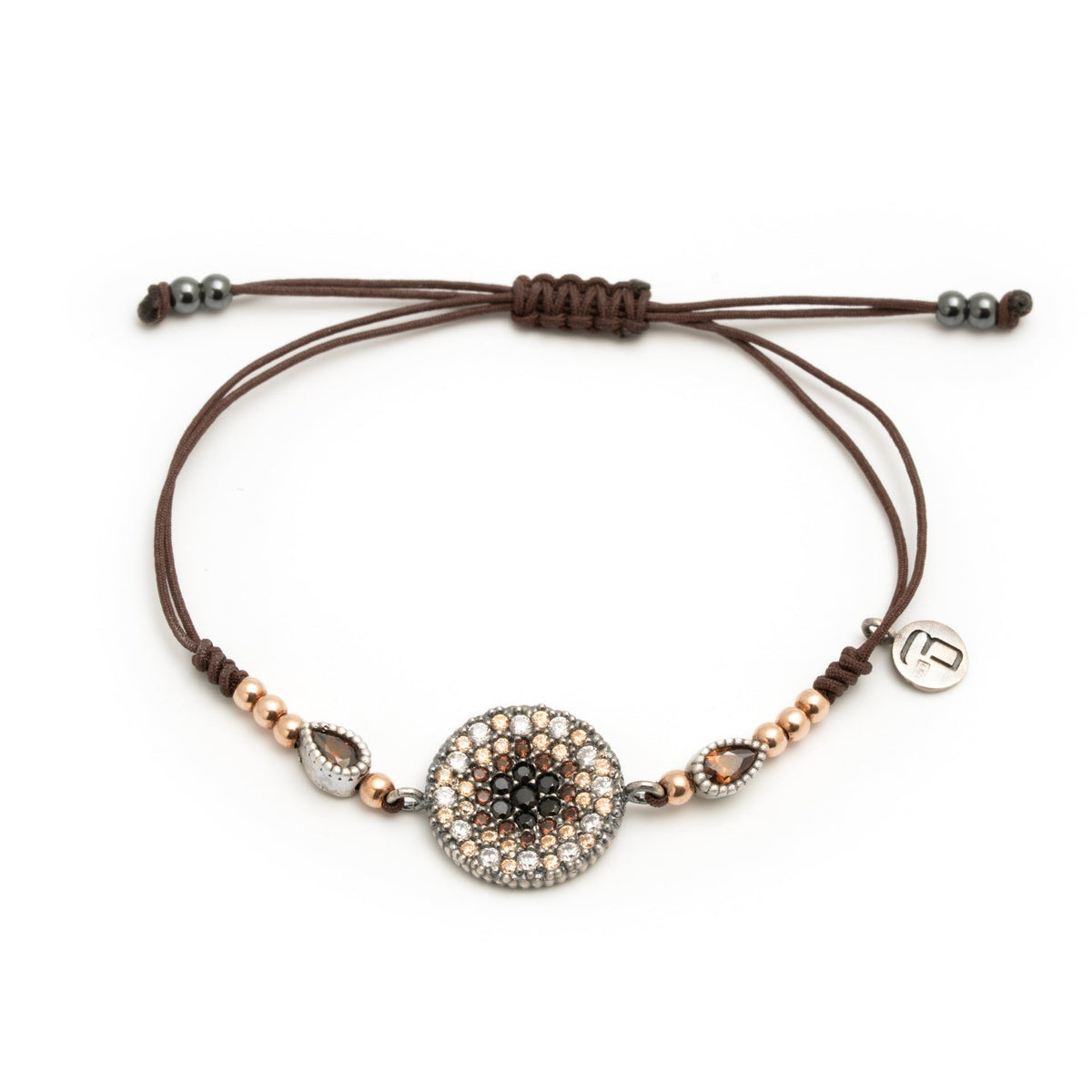 Pulsera macramé plata