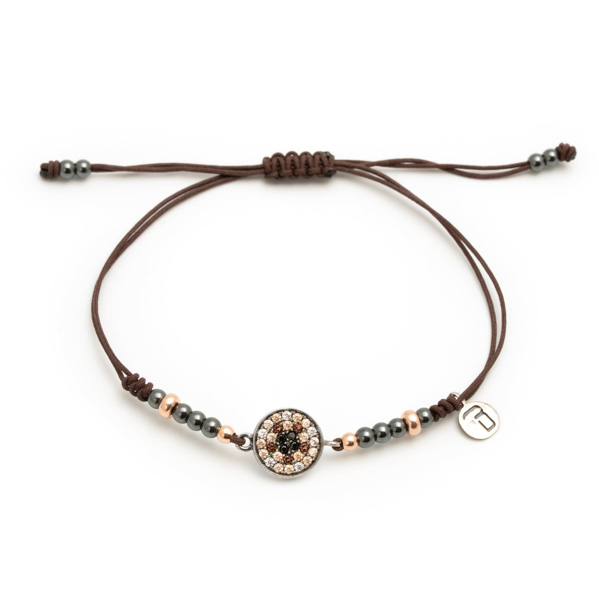 Pulsera macramé plata
