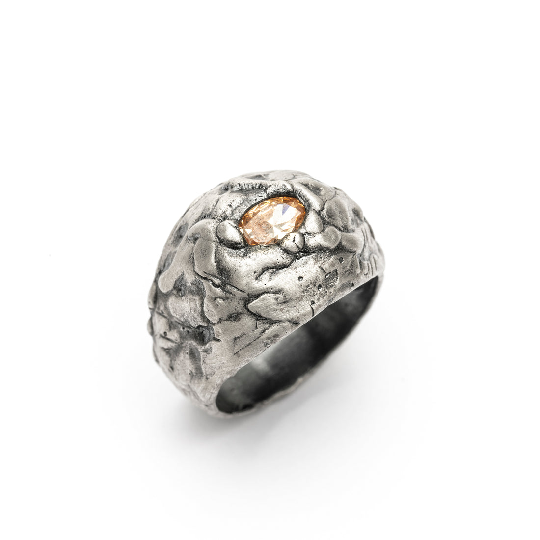 Anillo Plata Circonita Cava Oval