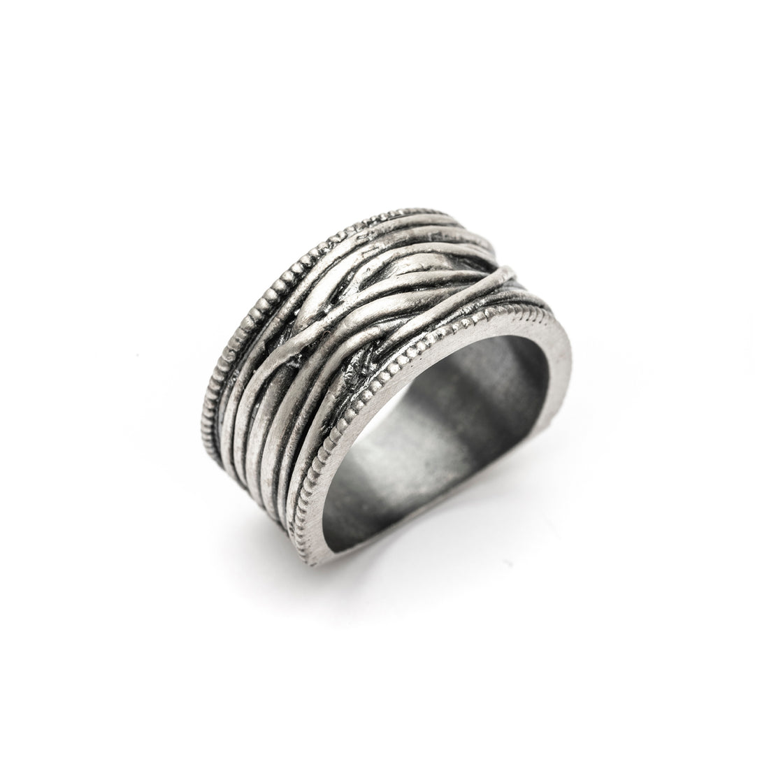 Anillo Plata Hilo Enrollado
