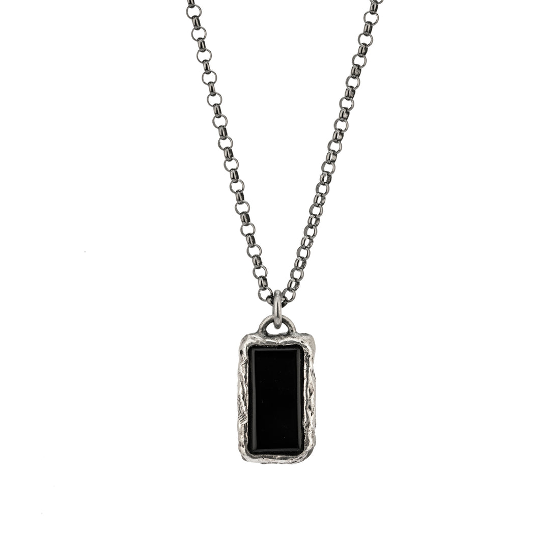 Colgante Plata Rectangular