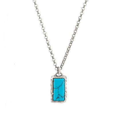 Colgante Plata Rectangular