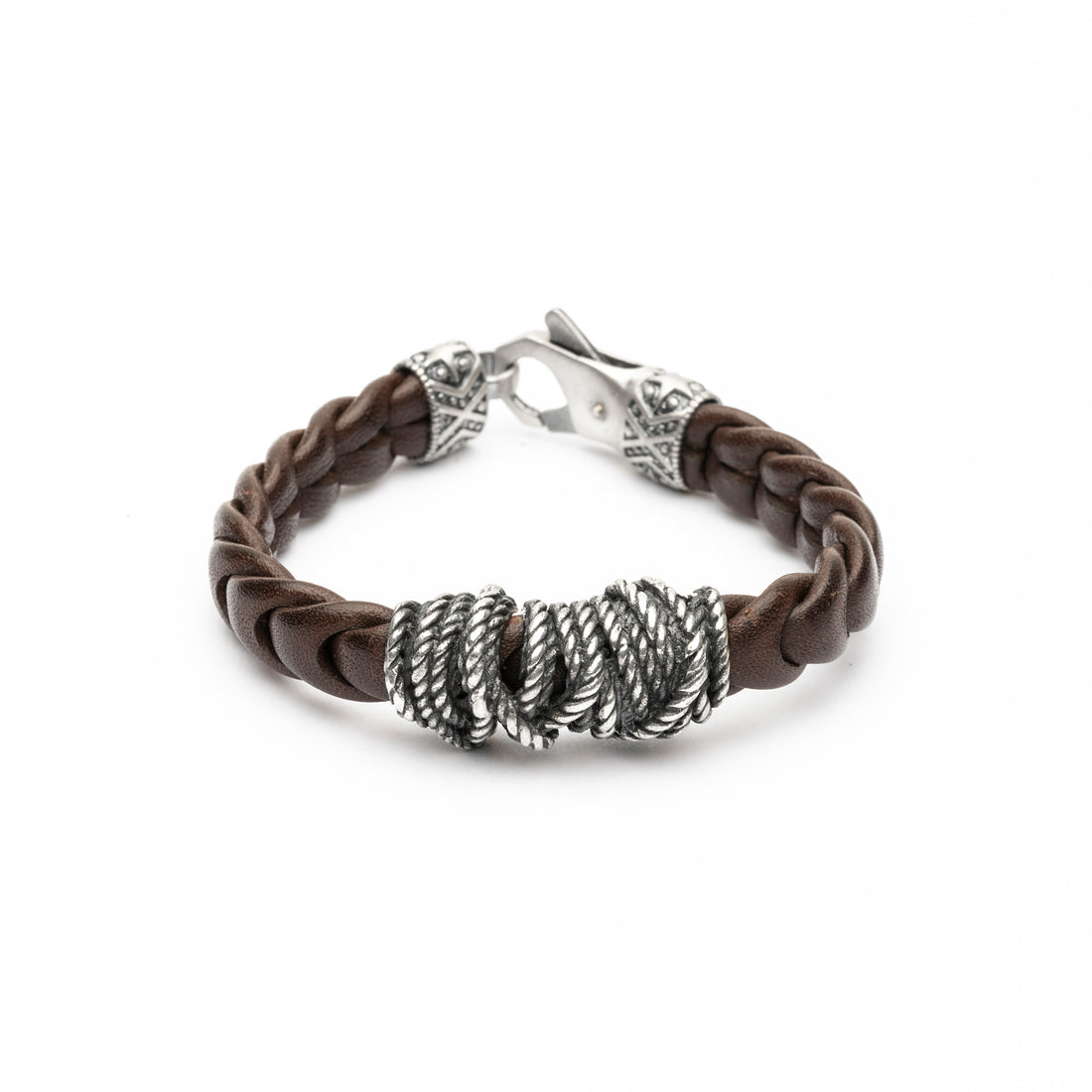 Pulsera Cuero Plata