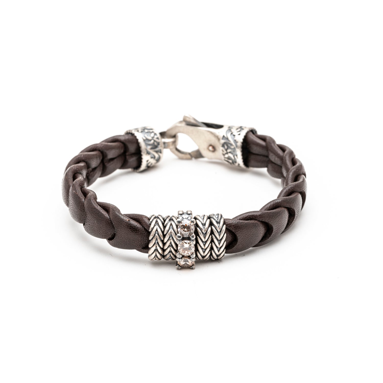 Pulsera Cuero Plata