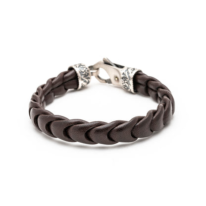 Pulsera Cuero Plata
