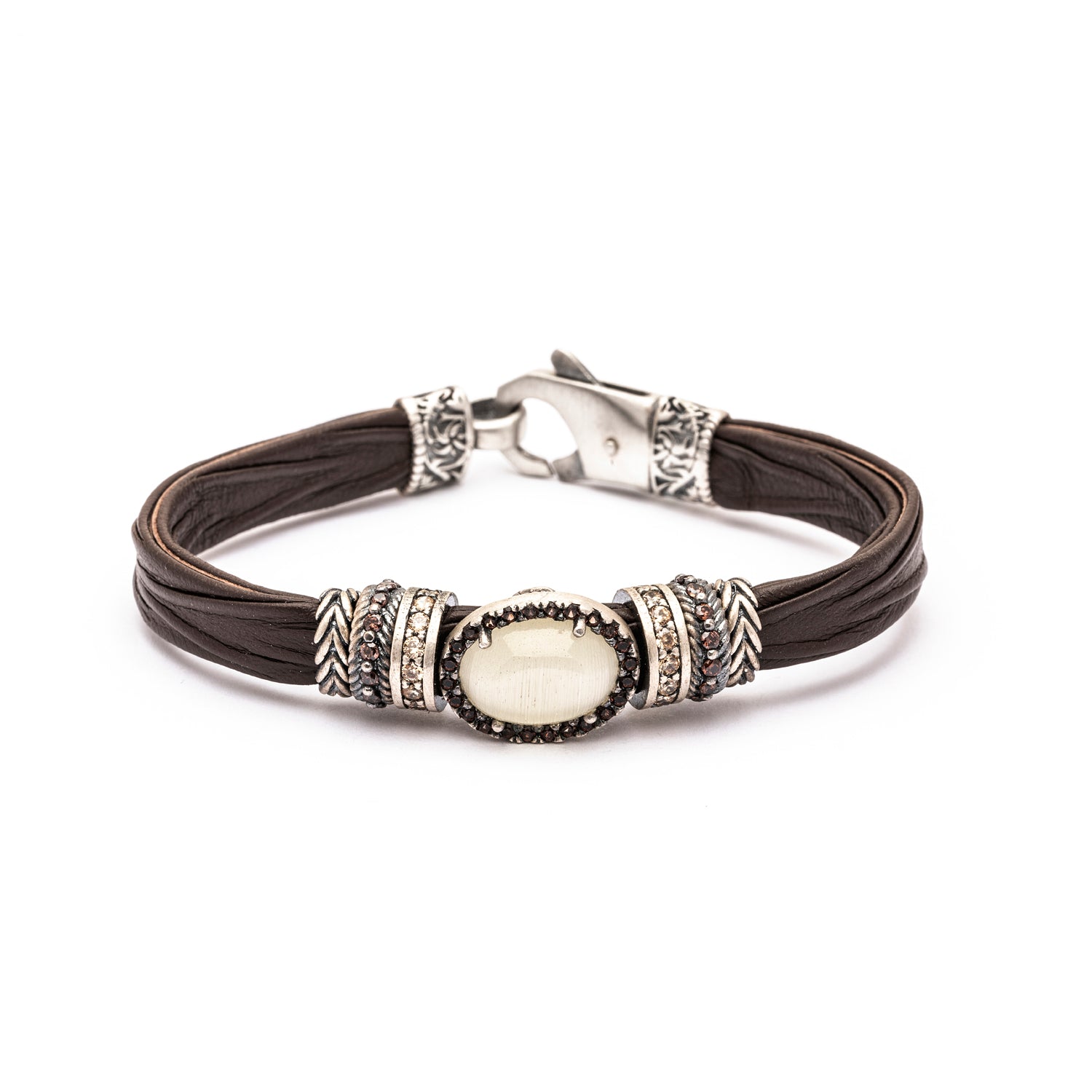 Pulsera Cuero Plata