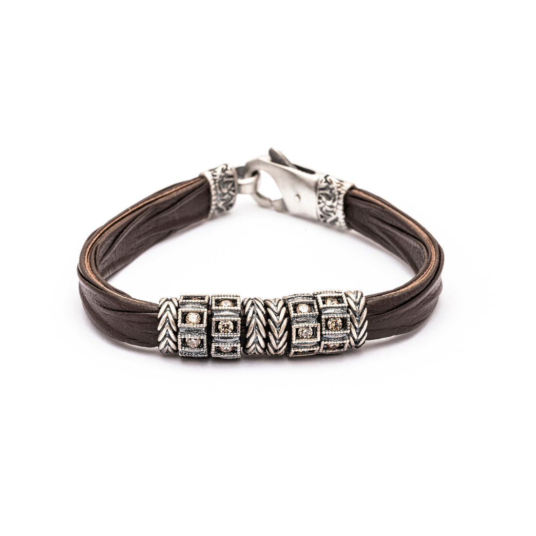 Pulsera Cuero Plata