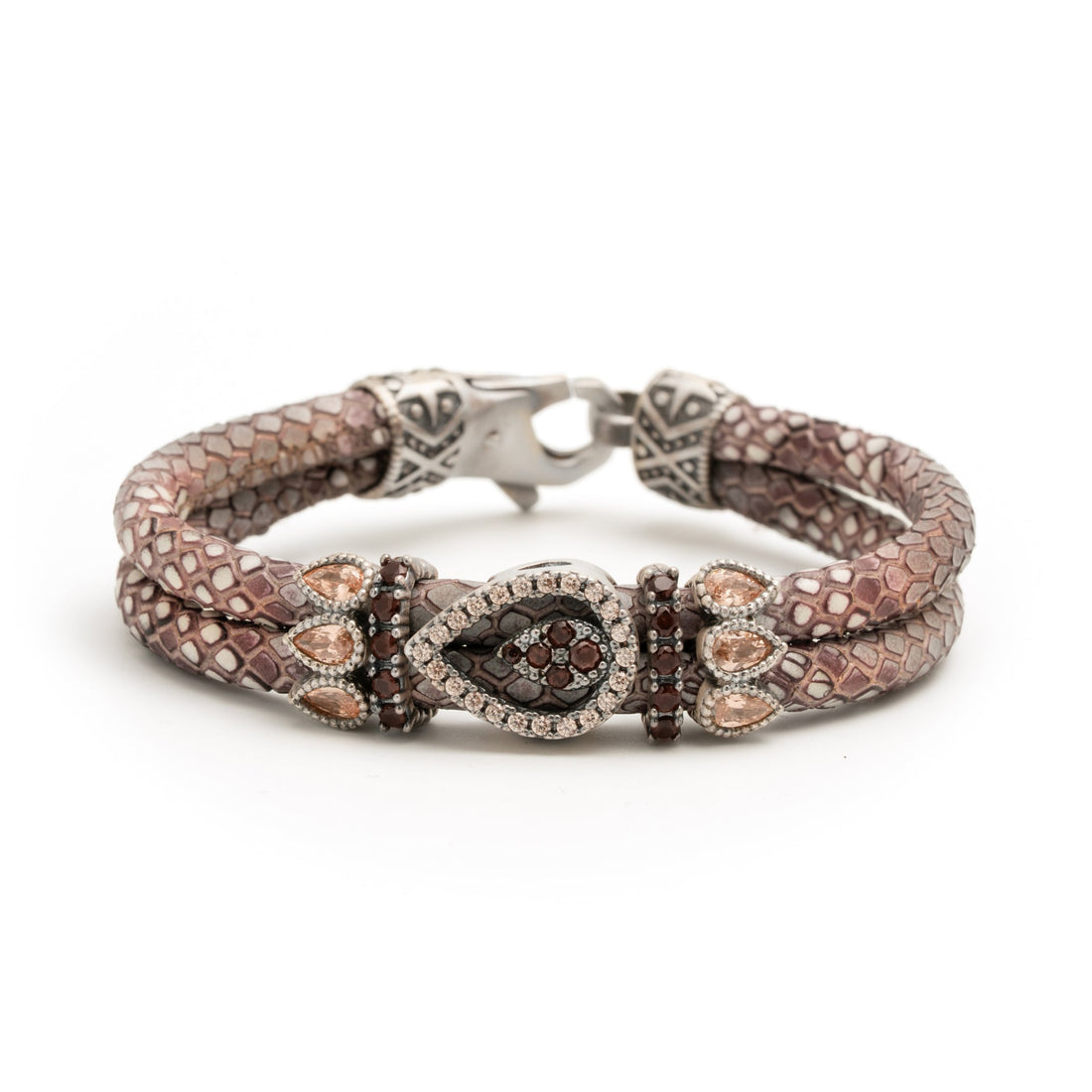 Pulsera de plata y cuero