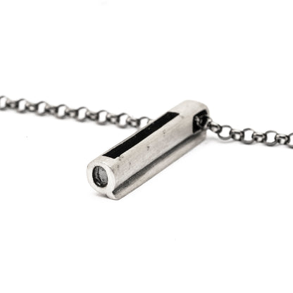 Colgante Plata Largo Mensaje Secreto