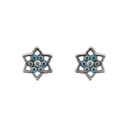 Pendientes Botón Plata Estrella