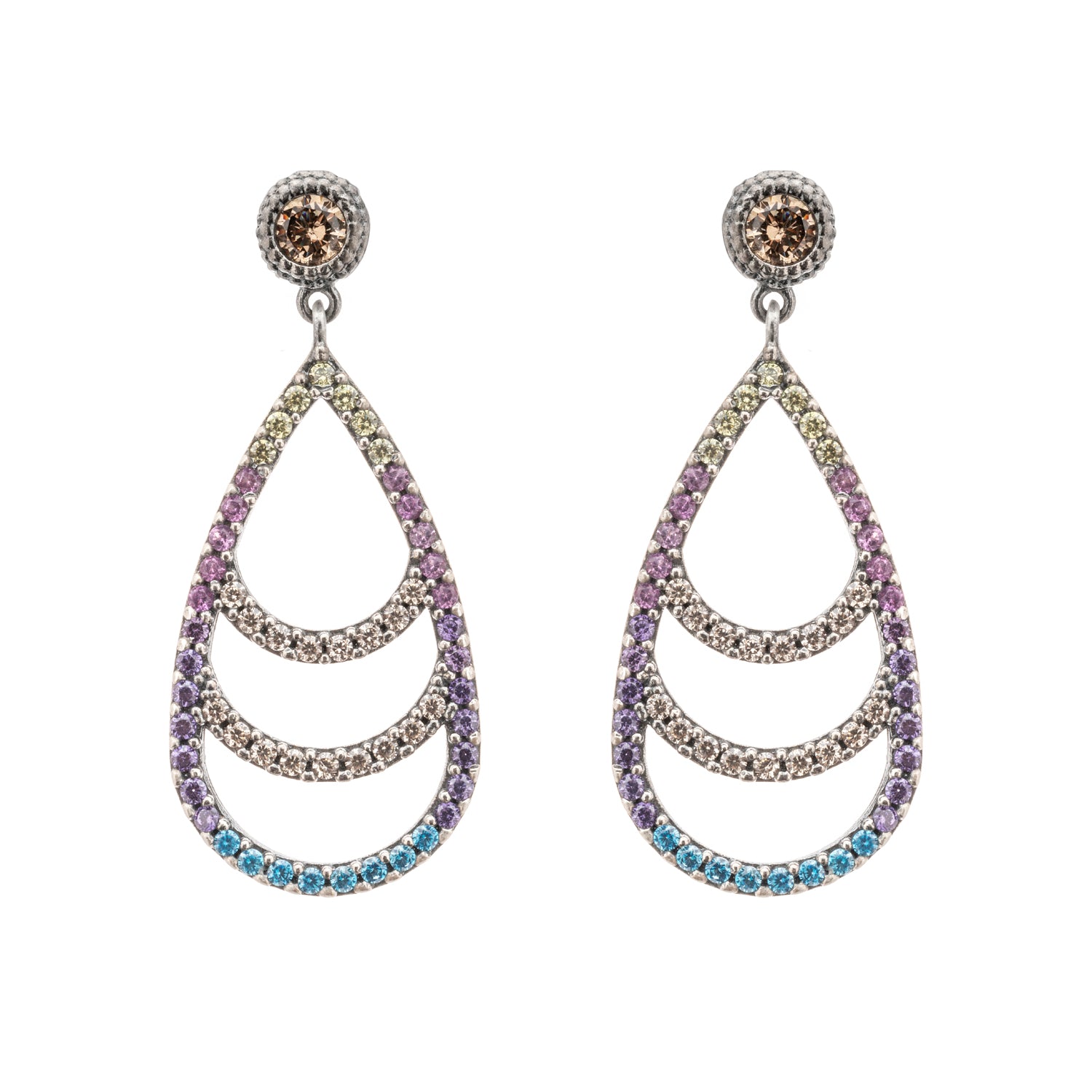 Pendientes Plata Triple Gota