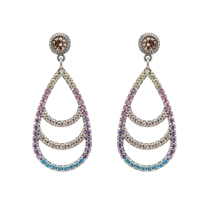 Pendientes Plata Triple Gota