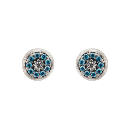 Pendientes Plata Botón