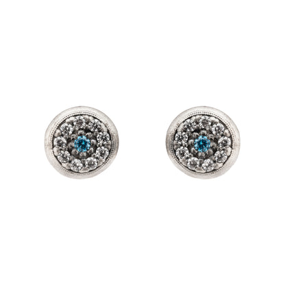 Pendientes Plata Botón