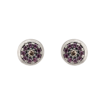 Pendientes Plata Botón