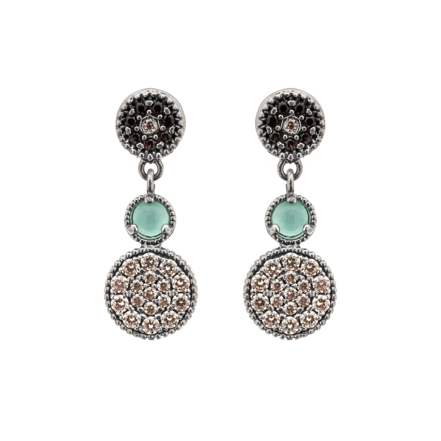 Pendientes Plata Pavé Circonitas