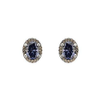 Pendientes Botón Plata