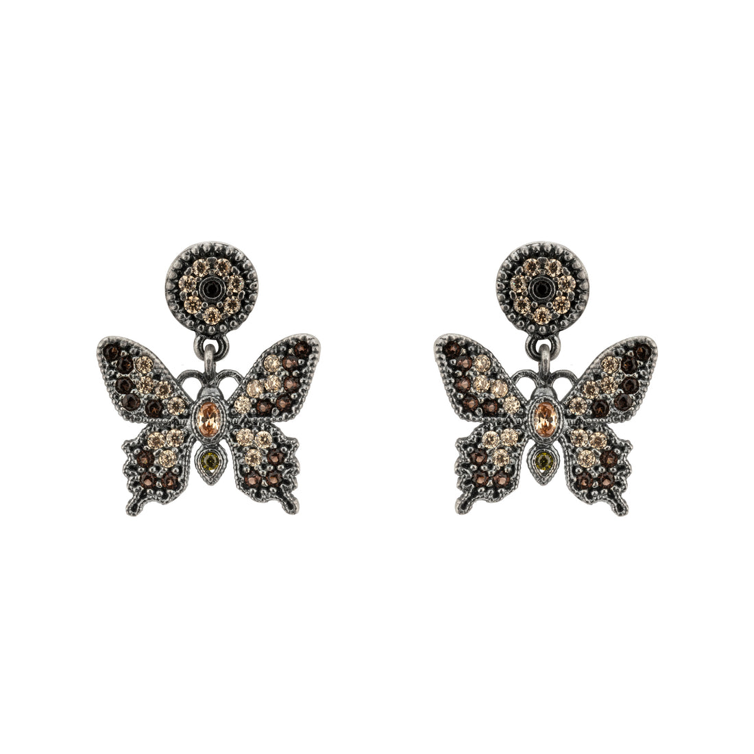 Pendientes Plata Mariposa Circonitas