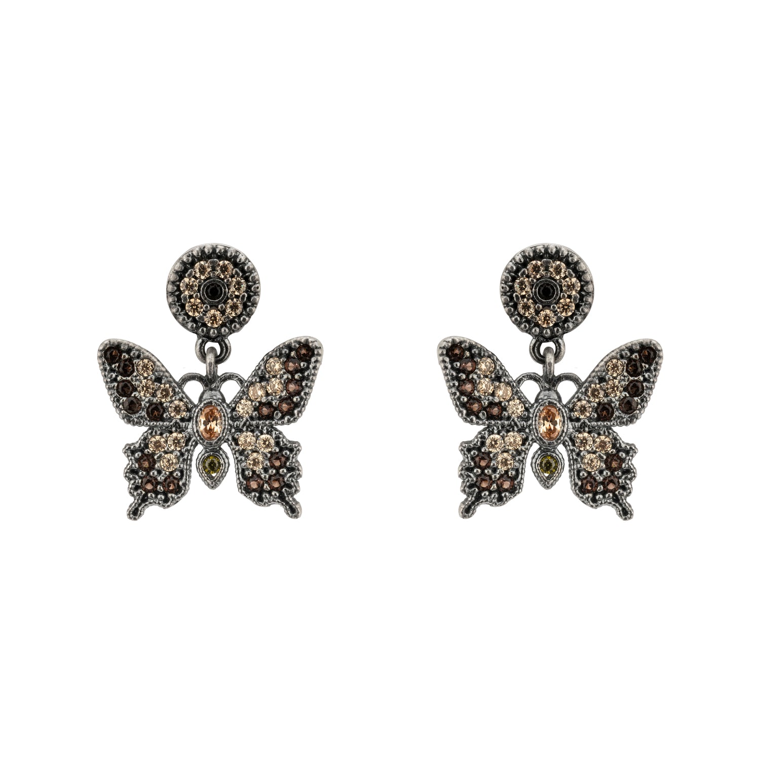 Pendientes Plata Mariposa Circonitas