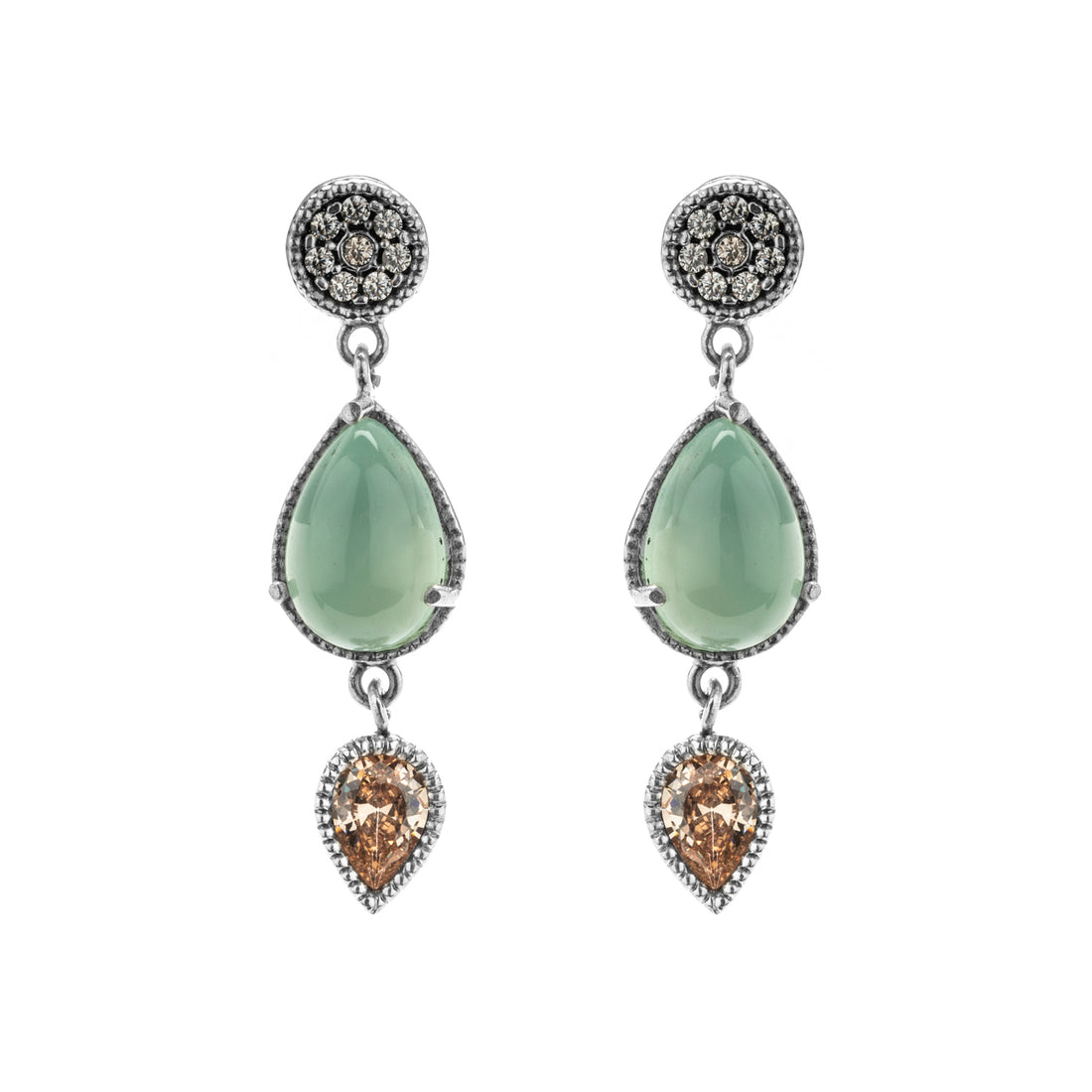 Pendientes Plata Pera y Gota