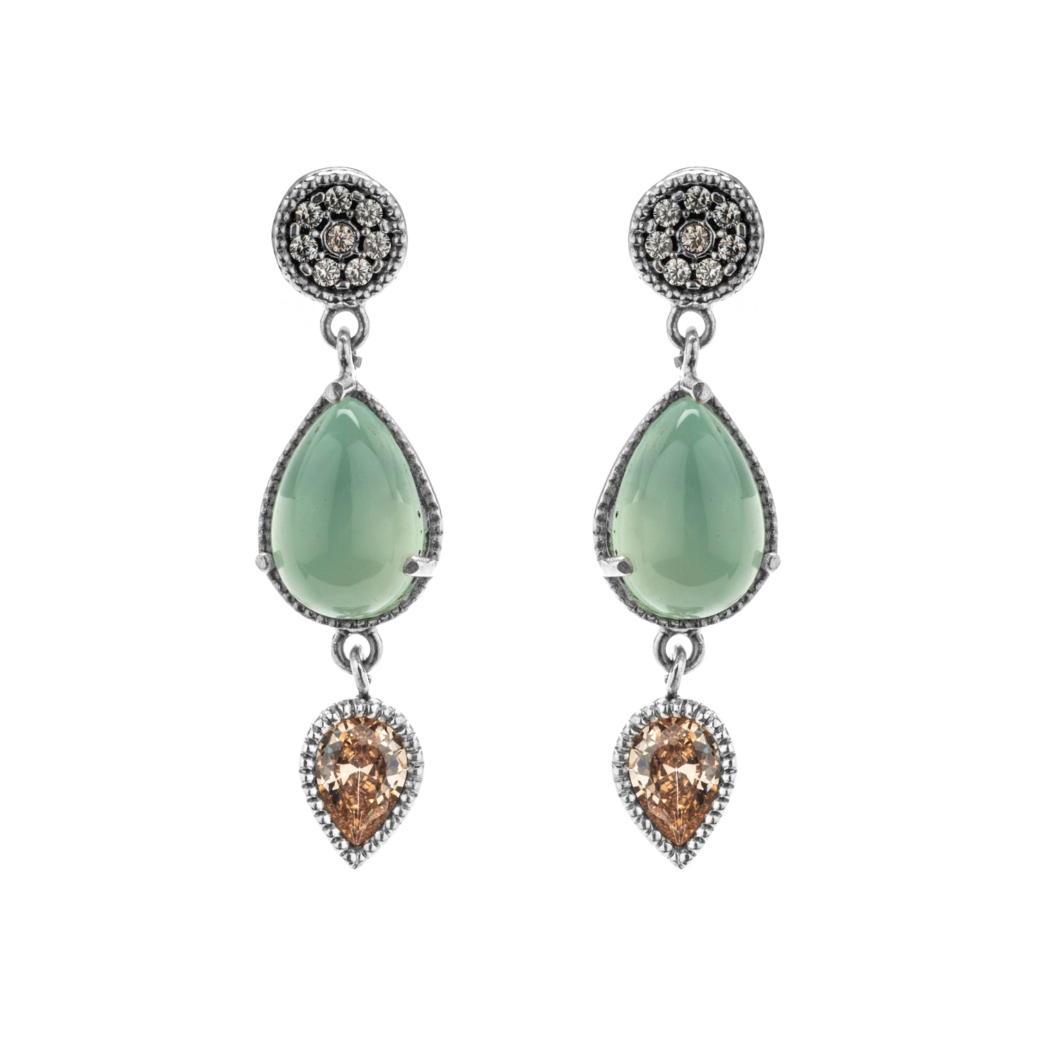 Pendientes Plata Pera y Gota
