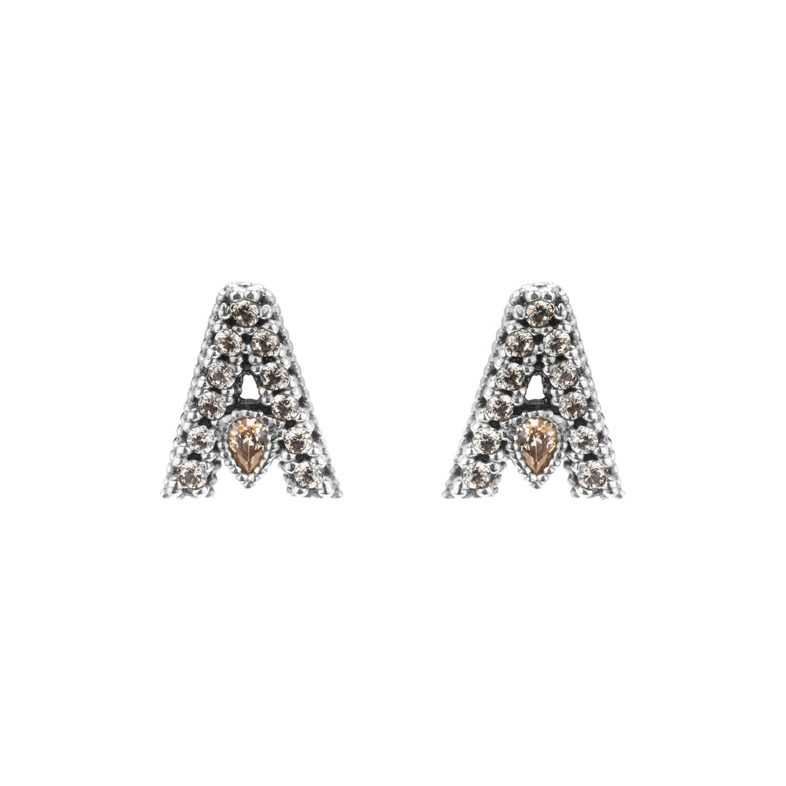 Pendientes Plata Botón Triángulo Pequeño