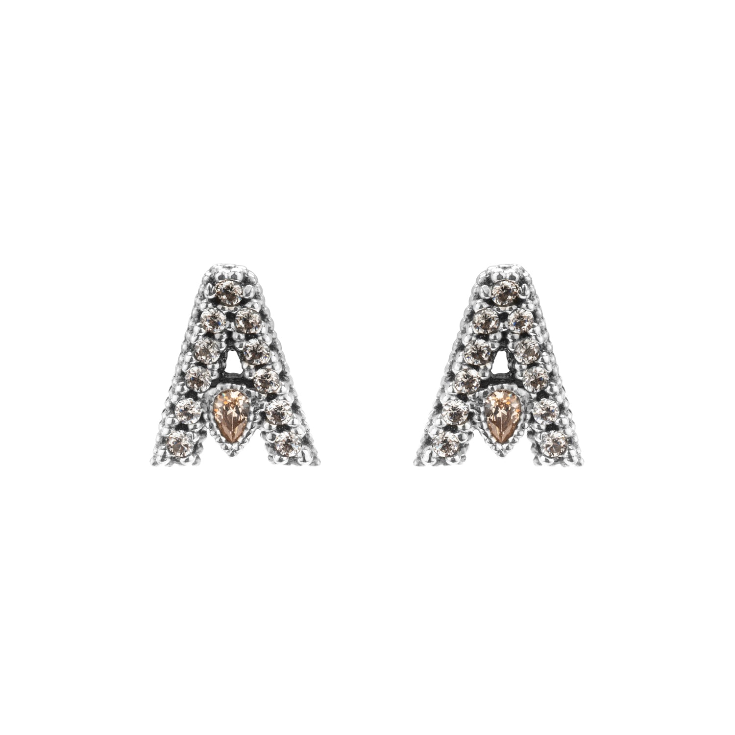 Pendientes Plata Botón Triángulo Pequeño