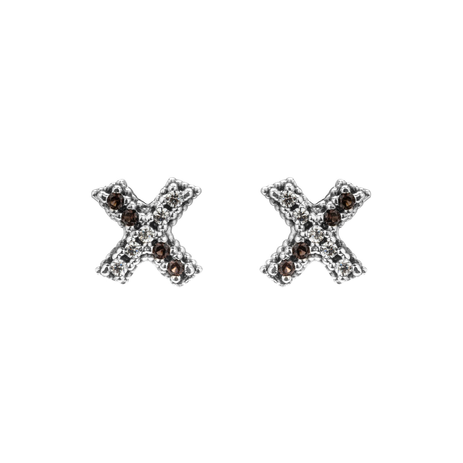Silver Stud Earrings X