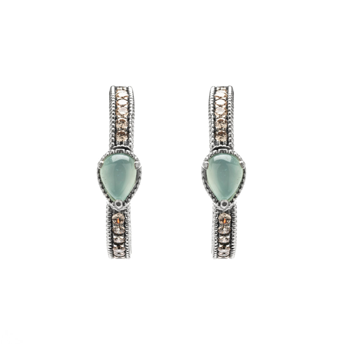 Pendientes Criollas Plata Calcedonia