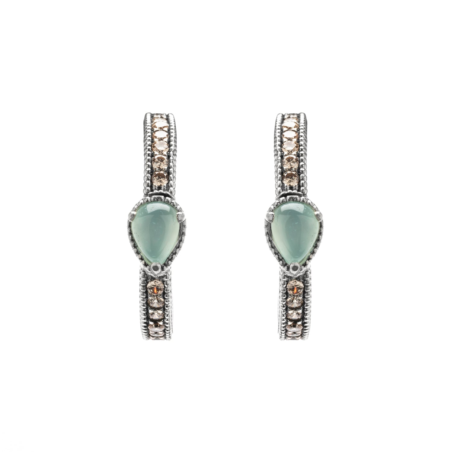 Pendientes Criollas Plata Calcedonia