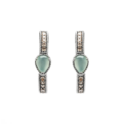 Pendientes Criollas Plata Calcedonia