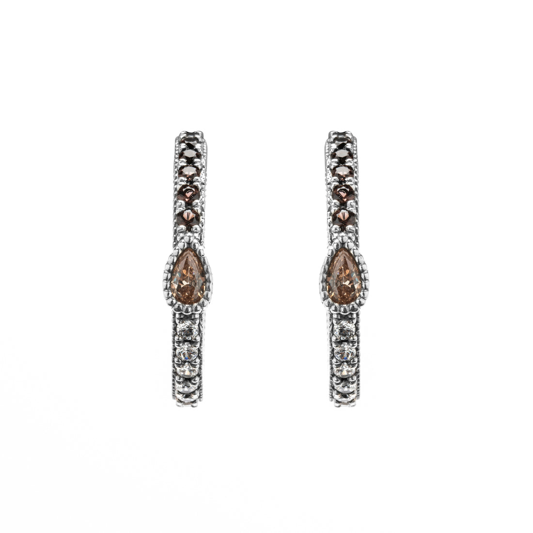 Pendientes Criollas Plata Gota Cava