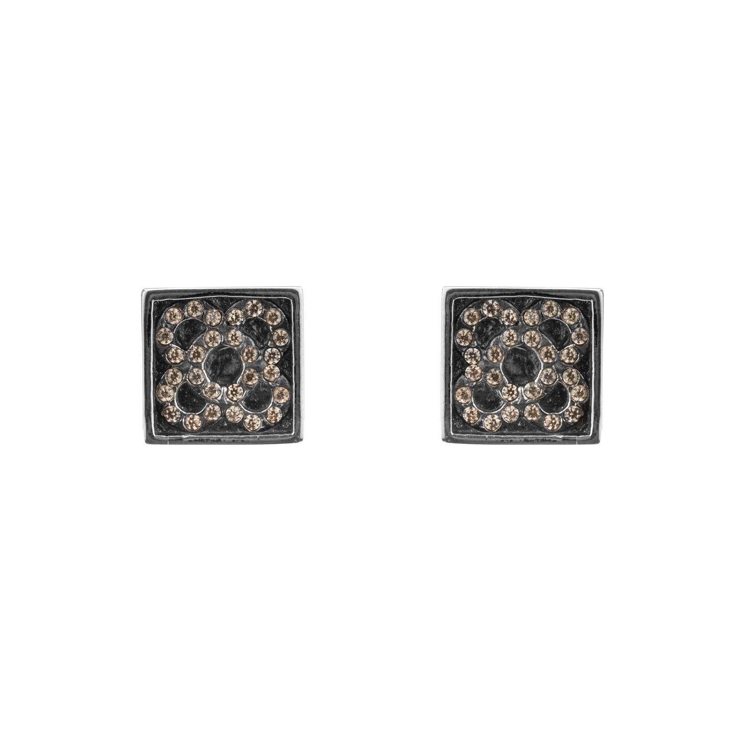 Pendientes Botón Plata Panot Mini con Marco